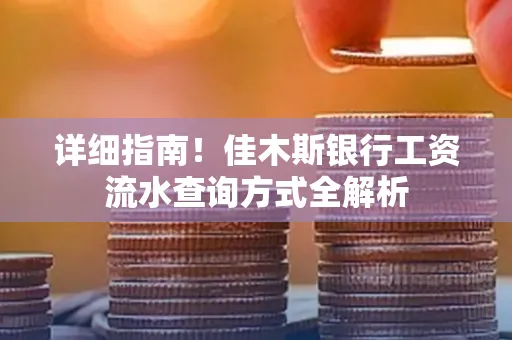 详细指南!佳木斯银行工资流水查询方式全解析