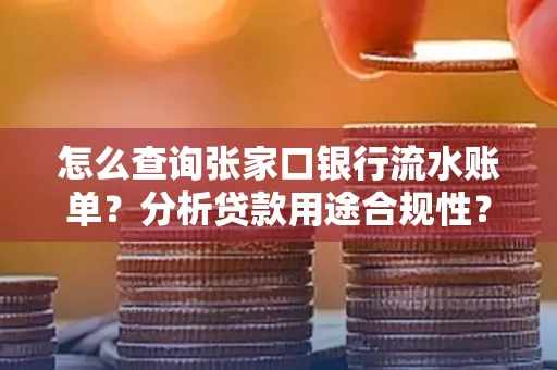 怎么查询张家口银行流水账单？分析贷款用途合规性？